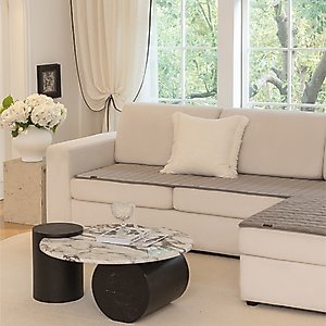 Allisandro Premium Anti-Slip Waterproof Sofa Furniture Protector, Light Grey, 32 x 89-in