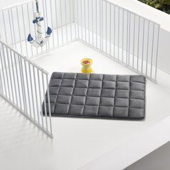 Allisandro Quilted Self Warming Cat & Dog Bed, Grey, 30 x 20-in