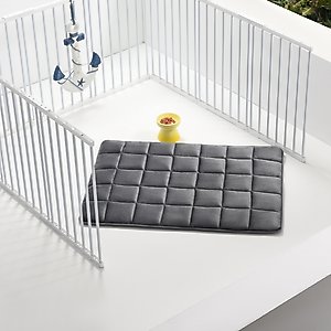 Allisandro Quilted Self Warming Cat & Dog Bed, Grey, 30 x 20-in