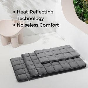 Allisandro Quilted Self Warming Cat & Dog Bed, Grey, 30 x 20-in