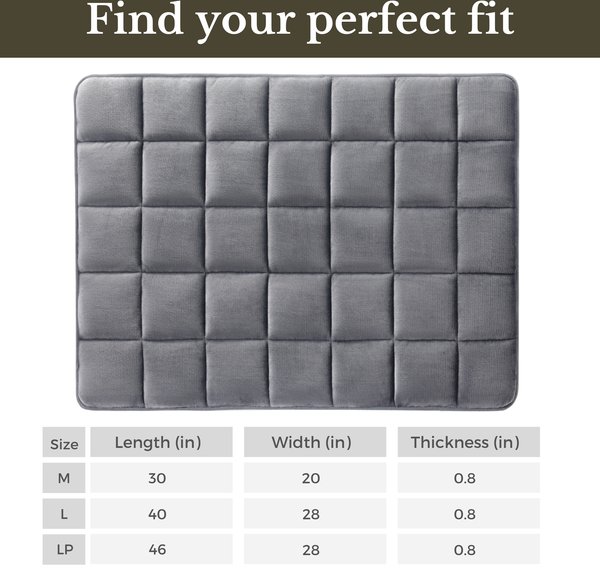 Show full view: Allisandro Quilted Self Warming Cat & Dog Bed, Grey, 30 x 20-in slide 5 of 7