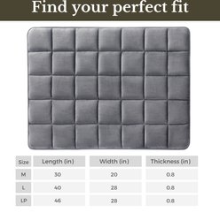 Allisandro Quilted Self Warming Cat & Dog Bed, Grey, 40 x 28-in slide 2 of 7