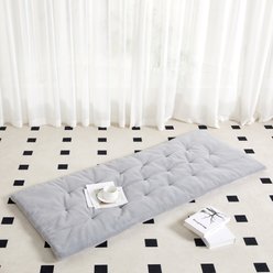 Allisandro Reversible & Luxurious Faux Fur Furniture Protector, Light Grey, 56-in slide 2 of 7