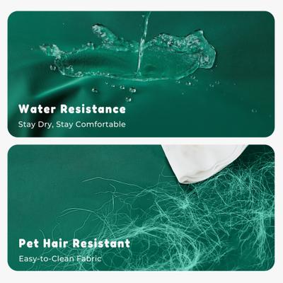 Show full view: Allisandro Reversible Outdoor Dog Bed with Removable Cover, Large, Dark Teal/Dark Grey slide 7 of 7