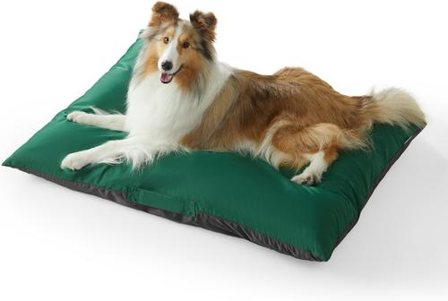 Show full view: Allisandro Reversible Outdoor Dog Bed with Removable Cover, Large, Dark Teal/Dark Grey slide 4 of 7