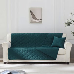 Allisandro Reversible Waterproof Large Pet Couch Protector, 82-in, Dark Green