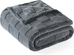 Allisandro Stylish Sherpa Waterproof Dog & Cat Blanket, 40x30-in, Blue Paw Print Cady