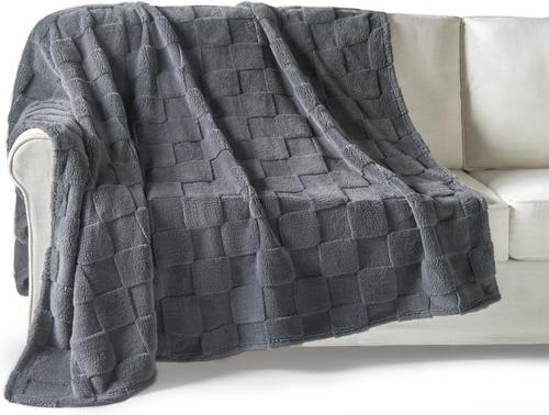 Show full view: Allisandro Stylish Sherpa Waterproof Dog & Cat Blanket, 40x30-in, Blue Paw Print Cady slide 2 of 5