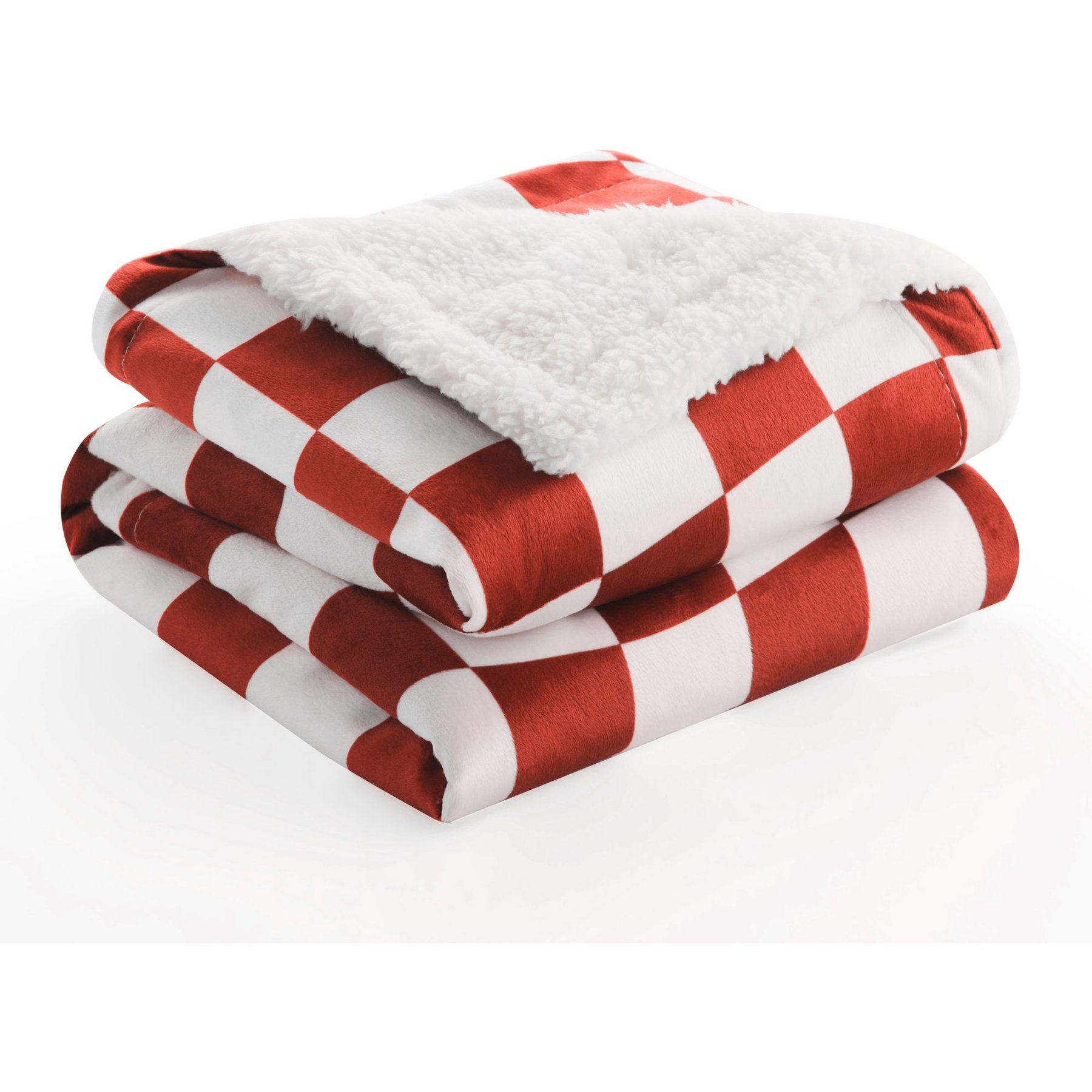 Allisandro Stylish Sherpa Waterproof Dog & Cat Blanket, 40x30-in, Bossa Nova Checkerboard