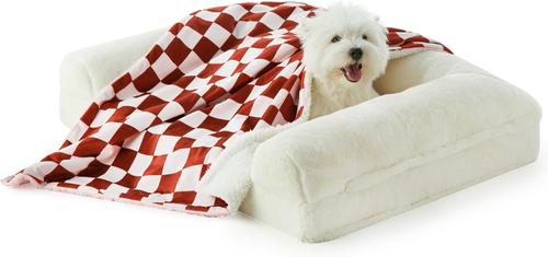 Show full view: Allisandro Stylish Sherpa Waterproof Dog & Cat Blanket, 40x30-in, Bossa Nova Checkerboard slide 4 of 7