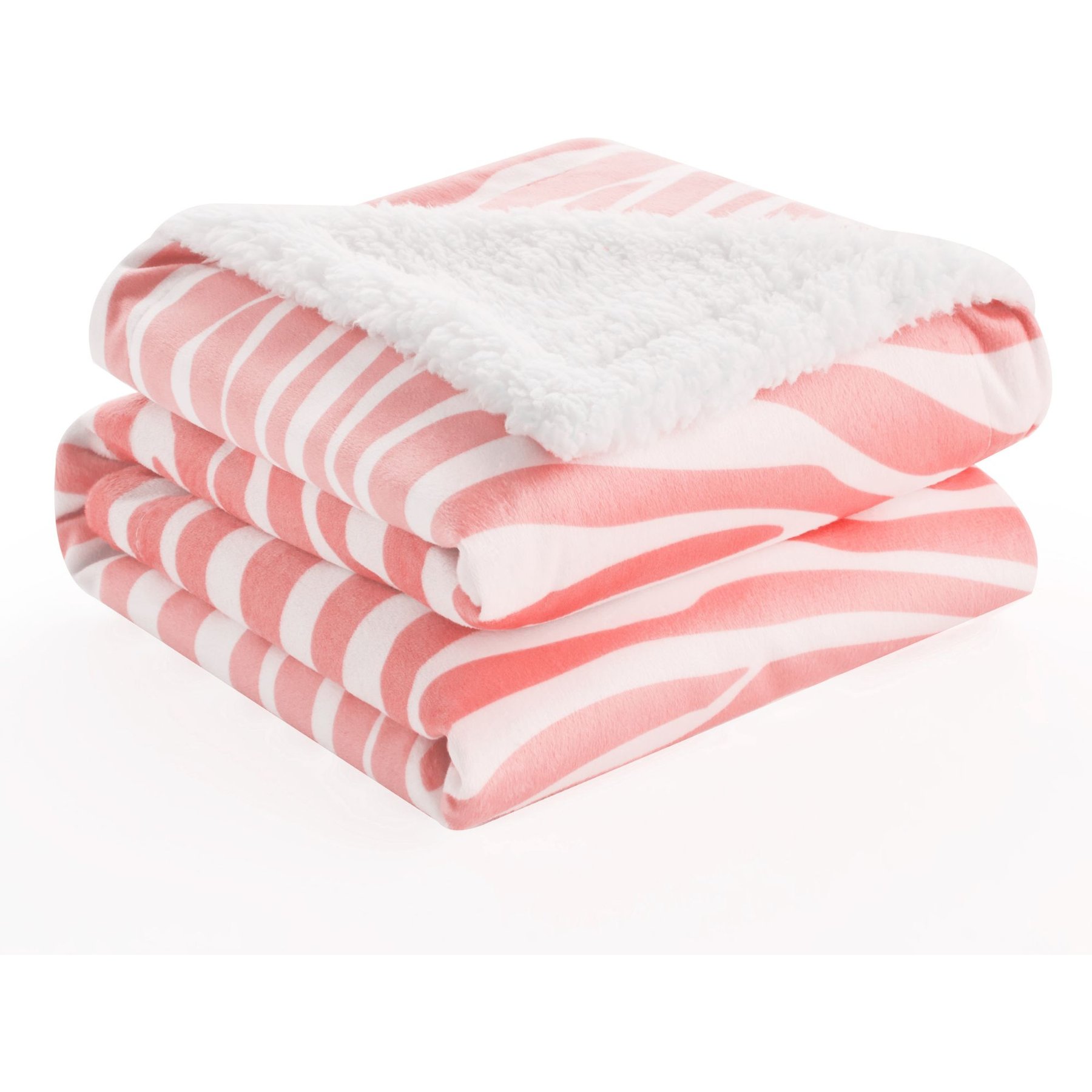 Allisandro Stylish Sherpa Waterproof Dog & Cat Blanket, 40x30-in, Orange Zebra Print
