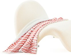 Allisandro Stylish Sherpa Waterproof Dog & Cat Blanket, 40x30-in, Orange Zebra Print slide 2 of 6