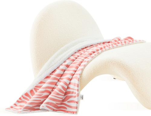 Show full view: Allisandro Stylish Sherpa Waterproof Dog & Cat Blanket, 40x30-in, Orange Zebra Print slide 5 of 7