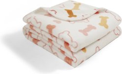 Allisandro Stylish Sherpa Waterproof Dog & Cat Blanket, 40x30-in, Pink Bone Print Popsicle