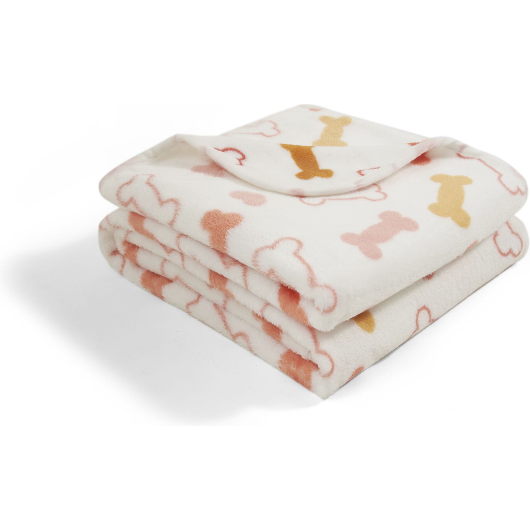 Allisandro Stylish Sherpa Waterproof Dog & Cat Blanket, 40x30-in, Pink Bone Print Popsicle