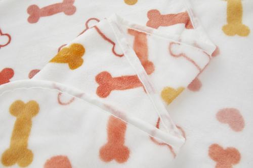 Show full view: Allisandro Stylish Sherpa Waterproof Dog & Cat Blanket, 40x30-in, Pink Bone Print Popsicle slide 3 of 6