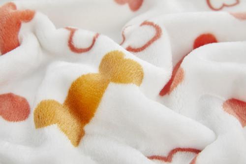 Show full view: Allisandro Stylish Sherpa Waterproof Dog & Cat Blanket, 40x30-in, Pink Bone Print Popsicle slide 5 of 6