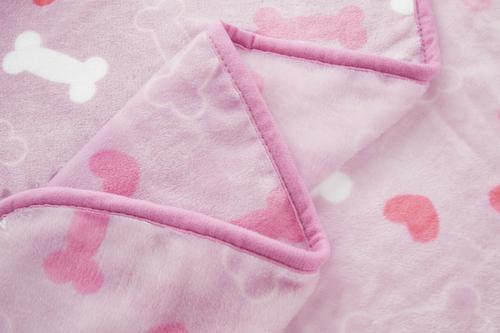 Show full view: Allisandro Stylish Sherpa Waterproof Dog & Cat Blanket, 40x30-in, Pink Paw Print Popsicle slide 3 of 6