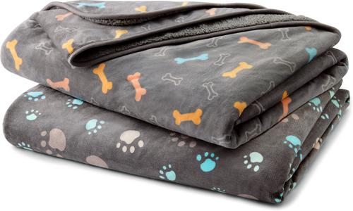 Show full view: Allisandro Triple Layer Tech Waterproof Dog & Cat Blanket, Grey Bone, Large slide 6 of 7