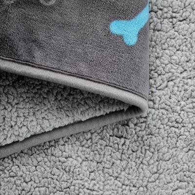 Show full view: Allisandro Triple Layer Tech Waterproof Dog & Cat Blanket, Grey Bone, X-Large slide 3 of 6