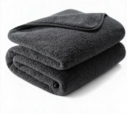 Allisandro Triple Layer Tech Waterproof Dog & Cat Blanket, Grey, Large