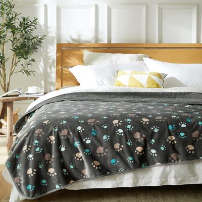 Show full view: Allisandro Triple Layer Tech Waterproof Dog & Cat Blanket, Grey Paw, XX-Large slide 2 of 7