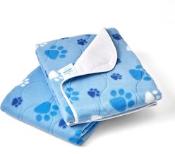 Allisandro Washable Puppy Traning Dog Potty Pads, 2 count, Blue