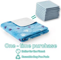 Allisandro Washable Puppy Traning Dog Potty Pads, 2 count, Blue slide 2 of 7