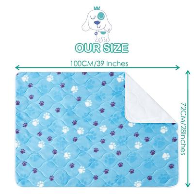 Show full view: Allisandro Washable Puppy Traning Dog Potty Pads, 2 count, Blue slide 3 of 7