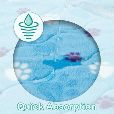 Show full view: Allisandro Washable Puppy Traning Dog Potty Pads, 2 count, Blue slide 4 of 7