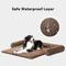 Show in main carousel: Allisandro Waterproof Pet Mat & Anti-Slip with Bolster Design Dog & Cat Bed with Removable Cover, Bear Brown, Large slide 5 of 9