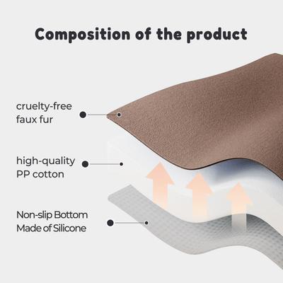 Show full view: Allisandro Waterproof Pet Mat & Anti-Slip with Bolster Design Dog & Cat Bed with Removable Cover, Bear Brown, Large slide 7 of 9
