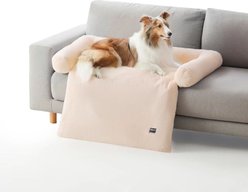 Allisandro Waterproof Pet Mat & Anti-Slip with Bolster Design Dog & Cat Bed with Removable Cover, Beige, Jumbo