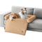 Show in main carousel: Allisandro Waterproof Pet Mat & Anti-Slip with Bolster Design Dog & Cat Bed with Removable Cover, Light Brown, Large slide 1 of 8