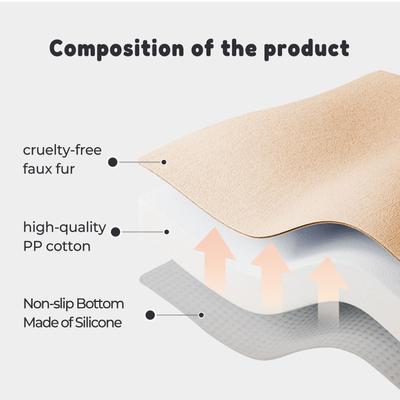 Show full view: Allisandro Waterproof Pet Mat & Anti-Slip with Bolster Design Dog & Cat Bed with Removable Cover, Light Brown, Medium slide 6 of 8