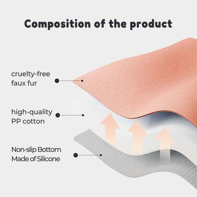 Show full view: Allisandro Waterproof Pet Mat & Anti-Slip with Bolster Design Dog & Cat Bed with Removable Cover, Light Orange, Medium slide 4 of 6