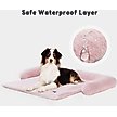 Show in main carousel: Allisandro Waterproof Pet Mat & Anti-Slip with Bolster Design Dog & Cat Bed with Removable Cover, Light Pink, Large slide 5 of 8