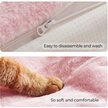 Show in main carousel: Allisandro Waterproof Pet Mat & Anti-Slip with Bolster Design Dog & Cat Bed with Removable Cover, Light Pink, Large slide 7 of 8