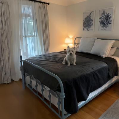 Show full view: Allisandro Waterproof Reversible Blanket Bed Protector, Grey, Queen slide 2 of 7