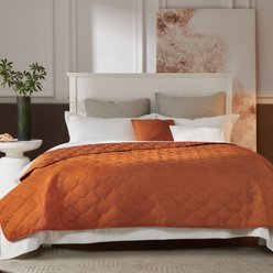 Allisandro Waterproof & Reversible Furniture Protector Dog & Cat Blanket, Orange, Queen