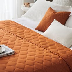 Allisandro Waterproof & Reversible Furniture Protector Dog & Cat Blanket, Orange, Queen slide 2 of 8