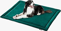 Allisandro Waterproof Washable Anti-Slip Dog & Cat Crate Pad, Dark Green, 36 x 23-in