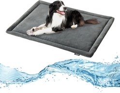 Allisandro Waterproof Washable Anti-Slip Dog & Cat Crate Pad, Dark Grey, 48 x 30-in