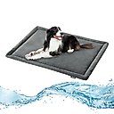 Allisandro Waterproof Washable Anti-Slip Dog & Cat Crate Pad, Dark Grey, 36 x 23-in
