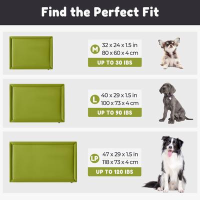 Show full view: Allisandro Waterproof Washable Anti-Slip Dog & Cat Crate Pad, Grass Green, 48 x 30-in slide 3 of 8