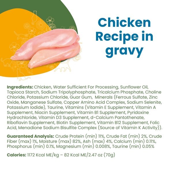 Almo Nature Classic Complete Chicken Recipe with Ocean Fish & Pumpkin in Gravy Grain-Free Wet Cat Food, 2.47-oz can, case of 12