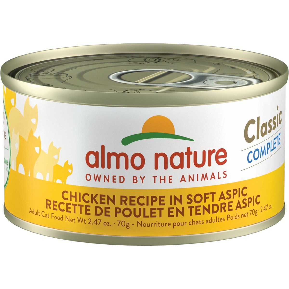 Almo Nature Classic Complete Grain-Free Chicken Recipe in Soft Aspic Cat Food, 2.47-oz, case of 12