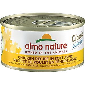 Almo Nature Classic Complete Grain-Free Chicken Recipe in Soft Aspic Cat Food, 2.47-oz, case of 12