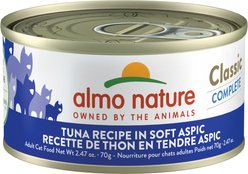 Almo Nature Classic Complete Grain-Free Tuna Recipe in Soft Aspic Cat Food, 2.47-oz, case of 12