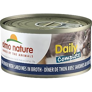 Almo Nature Daily Complete Cat Tuna with Sardines in Broth Canned Cat Food Almo Nature Daily Complete Cat Tuna with Sardines in Broth Canned Cat Food